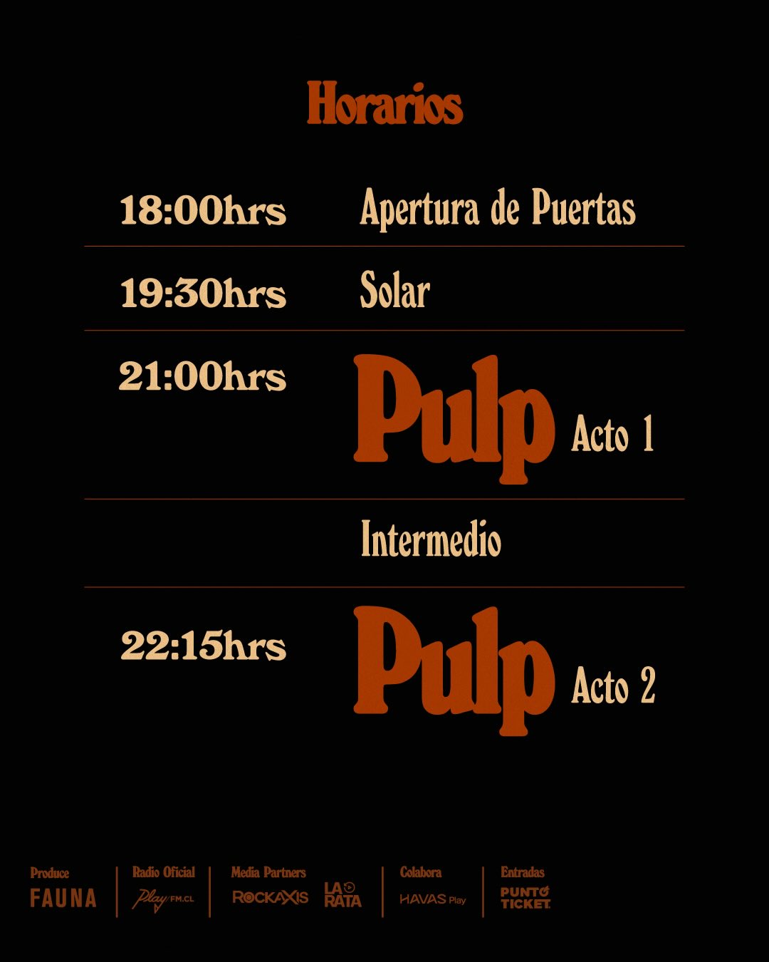 Solar abrirá el regreso de Pulp a Chile
